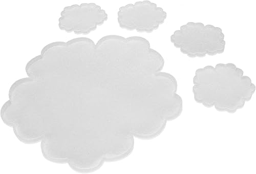 Miniatura 6 de Posavasos de resina, 5 posavasos en forma de flor para fundición de resina, posavasos de resina de silicona, resina utilizada para posavasos de