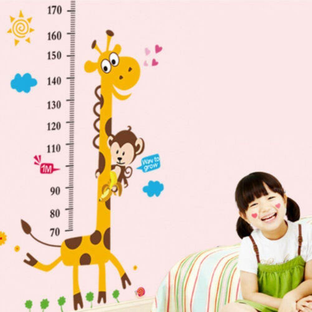 Height Chart Wall Sticker SENGTER Removable Giraffe | Kids Growth ...