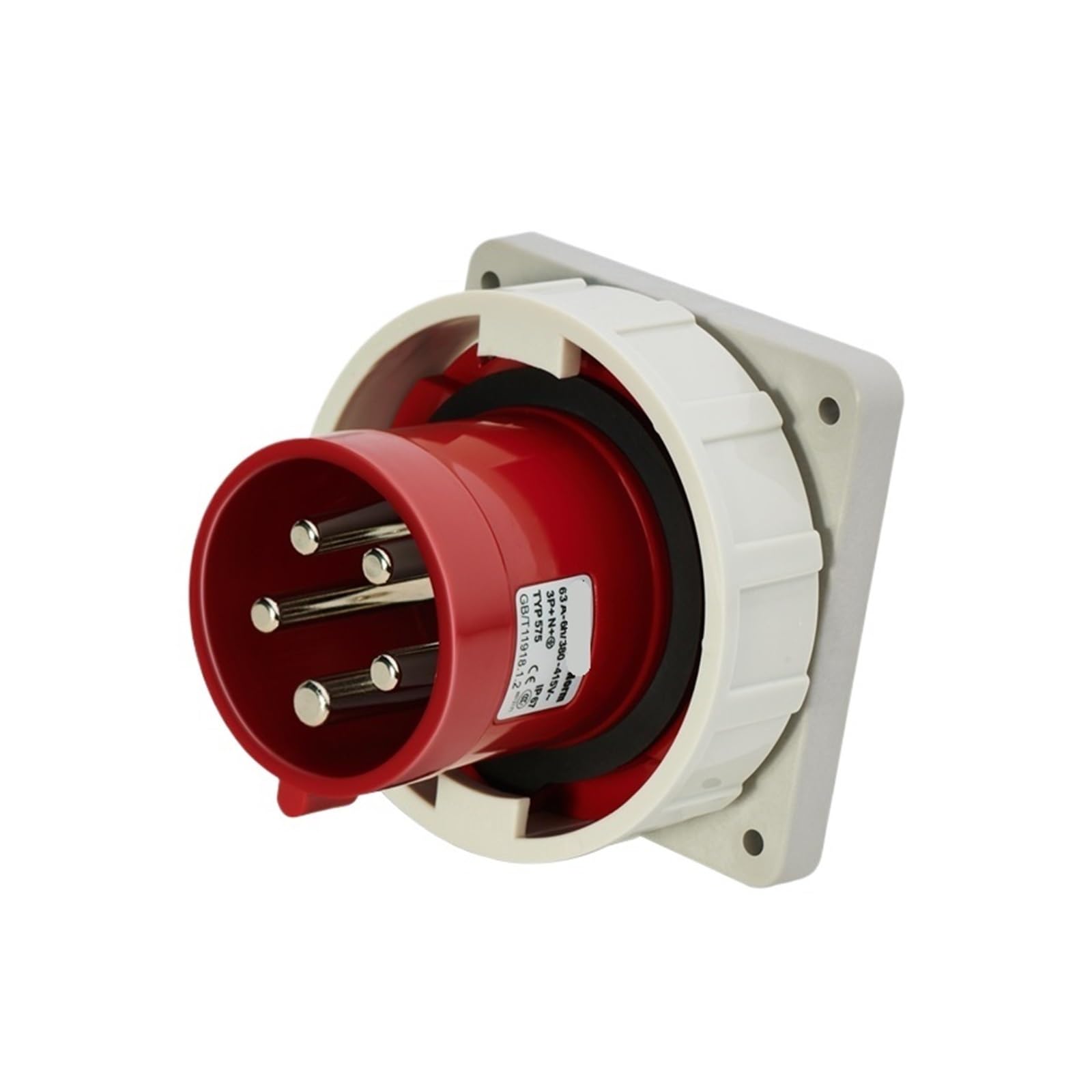 Connecteur industriel IP67 125A à 5 broches mâle pour sécuriser vos réseaux haute puissance