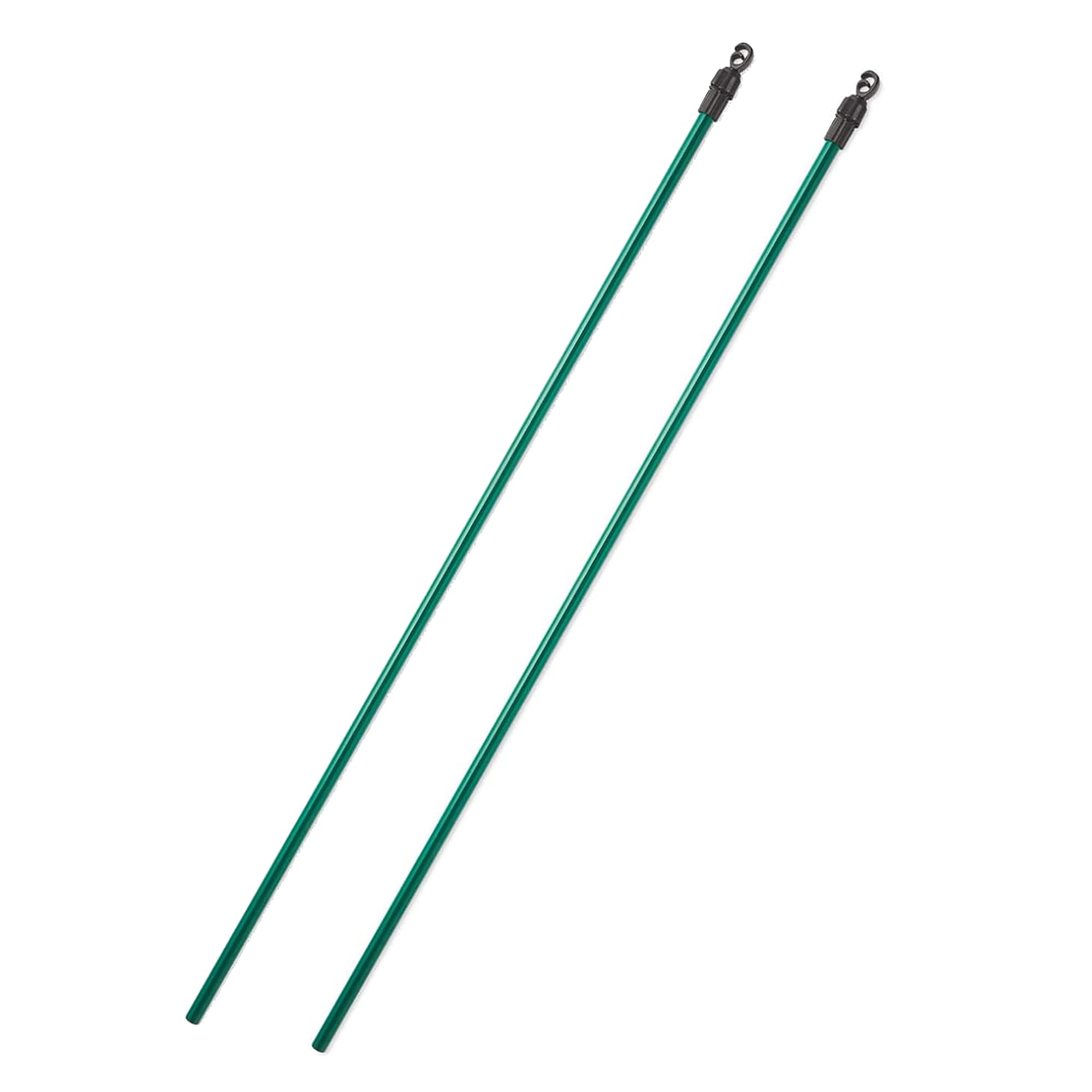 Novostyl Green Telescopic Washing Line Prop Pole Clothesline Heavy Duty Home Garden Washing Line Dry Clothes Drying Airer Support Extenedable To 2.2M (Pack Of 2)