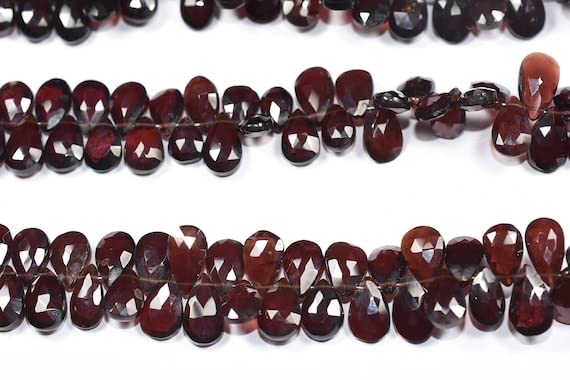 Grenat rouge pyrope en perles briolettes pour fabriquer vos bijoux de mariage personnalisés