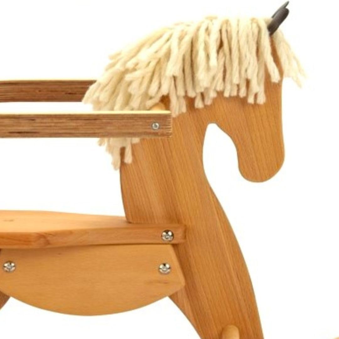Ersatz-Set Mähne & Schweif | für Schaukelpferd Jolly oder Schaukelpferd Emmy | 100% Schafwolle, ungebleicht