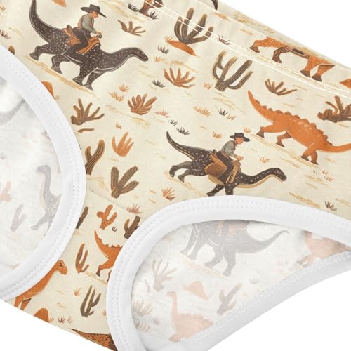 Girls Underwear Soft Cotton Cowboys Dinosaurs Kids Panties in Sizes 2/3t, 4t, 5t, 6 and 84