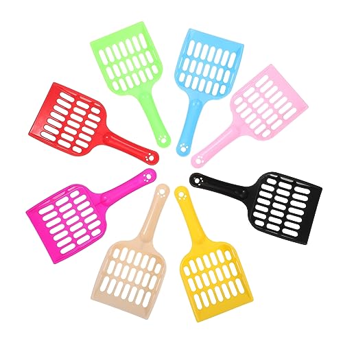 POPETPOP 8pcs Cat Litter Shovel Supplies Cleaning Large Cats Scooper Cat Litter Scoop Kitten Elevated and Cat Scoop Post with Poo Cat Litter Cleaner Plastic