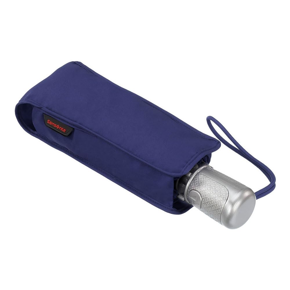 Samsonite Alu Drop S - 4 sekcja Auto Open Close Mini parasol, 21 cm, Indigo Blue
