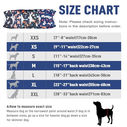 Image of Dog Diapers Male 5Pack,Reusable Leakproof Pet Soft Dog Belly Band Wraps,High Absorbency Male Dog Diaper,Wider Washable Belly Band for Doggy Incontinence and Puppy Training