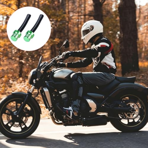 Image of 2pcs Motorcycle Breather Hose Gas Fuel Tank Cap Vent, Green | Motorcycle Gas Cap Vent Hose Tube,Aluminum Universal Breathing Tube Fits Off-Road Motorcycles ATVs /Pit Dirt Motorcycle Bike