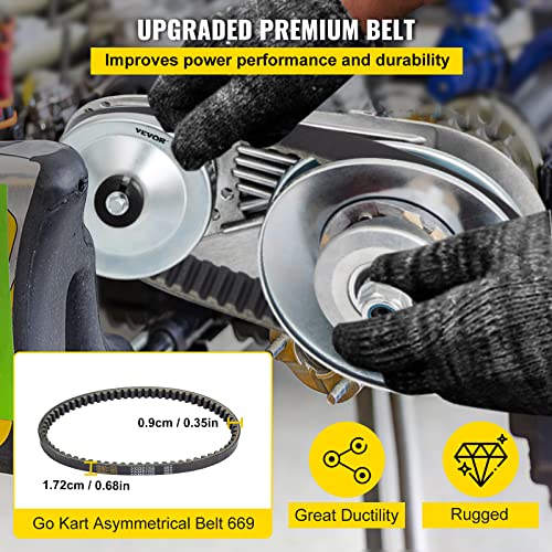 Vevor 2HP-7HP 3/4" TORQUE CONVERTER Torque Converter Cvt 2Hp-7Hp 3/4 Inch Go Kart Clutch 212Cc 30 Series Mini Bike 10T #40 41 Chain And 12T #35 Replacement Set Tav2 30-75 218353A Manco Cvt Clutch Small Engine Drive Belt thumb #3
