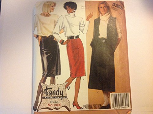 Mccalls 3355 Tandy Leather Company Sewing Pattern for Lined Leather Skirts in 3-styles