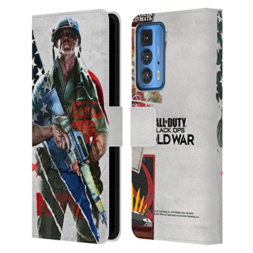Head Case Designs Officially Licensed Activision Call of Duty Black Ops Cold War Special Edition Key Art Leather Book Wallet Case Cover Compatible with Motorola Edge 20 Pro