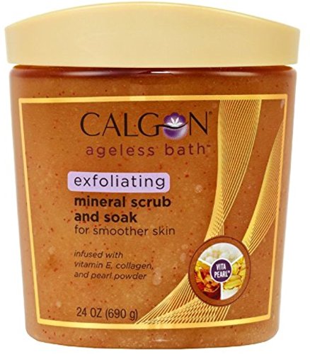Calgon Ageless Bath Exfoliating Mineral Scrub and Soak, 24 Ounce