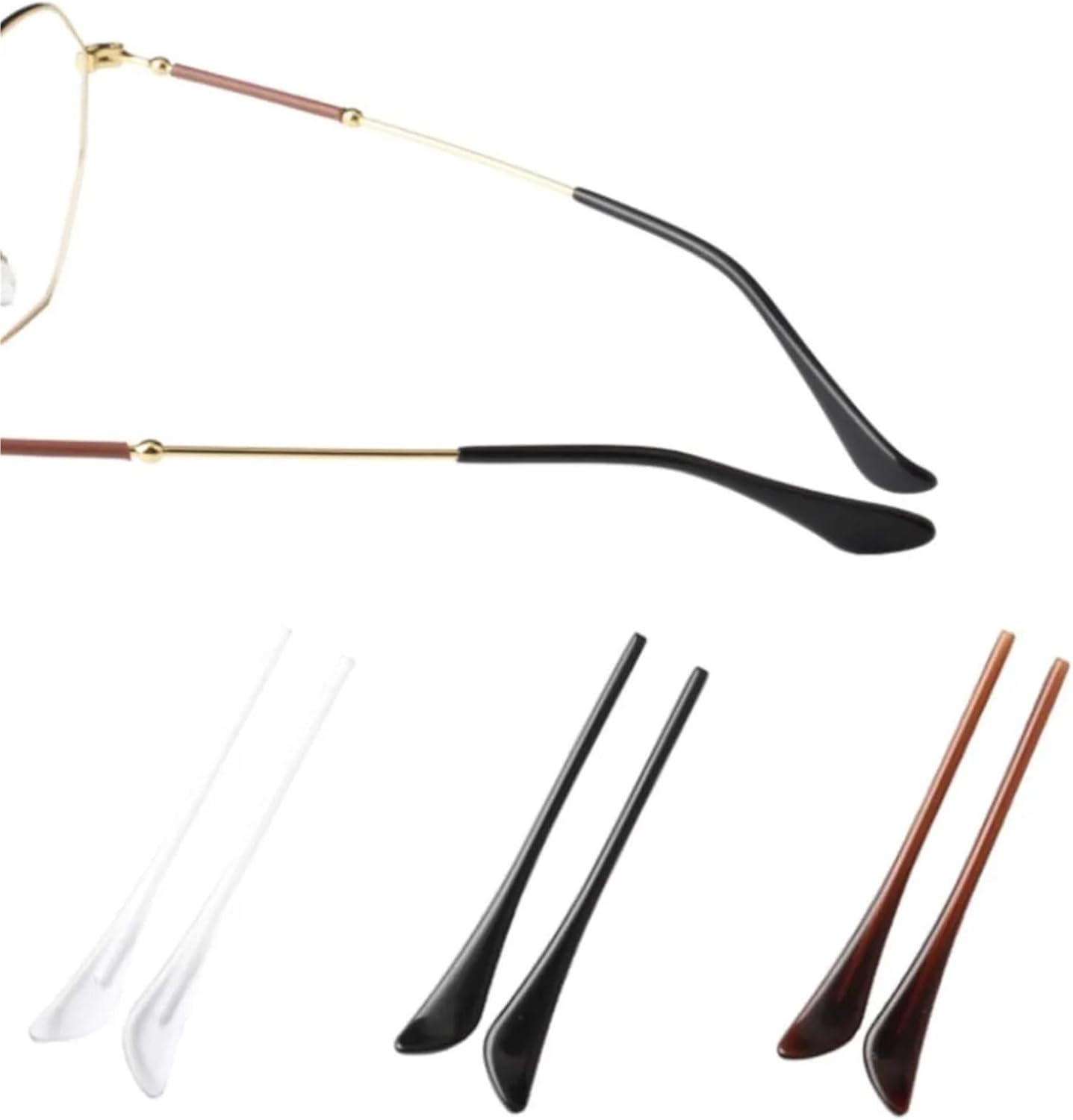 Anchor Glasses Grip Anchor Eye Glasses Ear Grippers 50Pairs Eyeglass Temple Tips for Sunglasses Reading Accessories