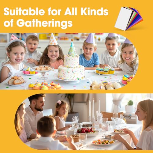 White Plastic Table Cloth - 4 Pack 54" × 108" Rectangle Disposable Tablecloths for 6FT Tables, Waterproof Table Cover for Party, Holiday & Gathering Use - Image 7