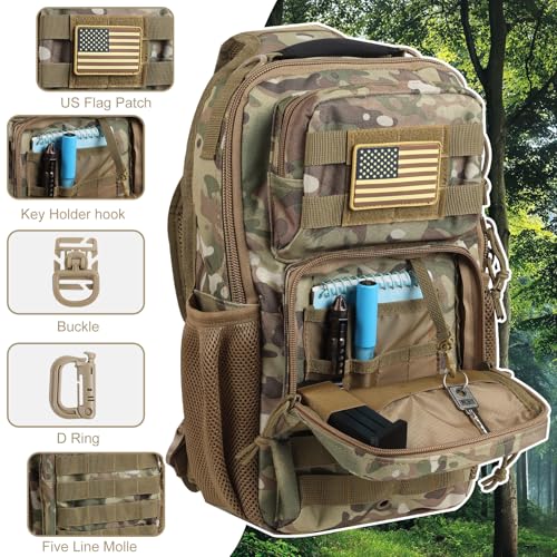 Image of Rover Sling Pack Tactical Shoulder Sling Bag Backpack with Bottle Holder Crossbody Chest Bag, Camouflage