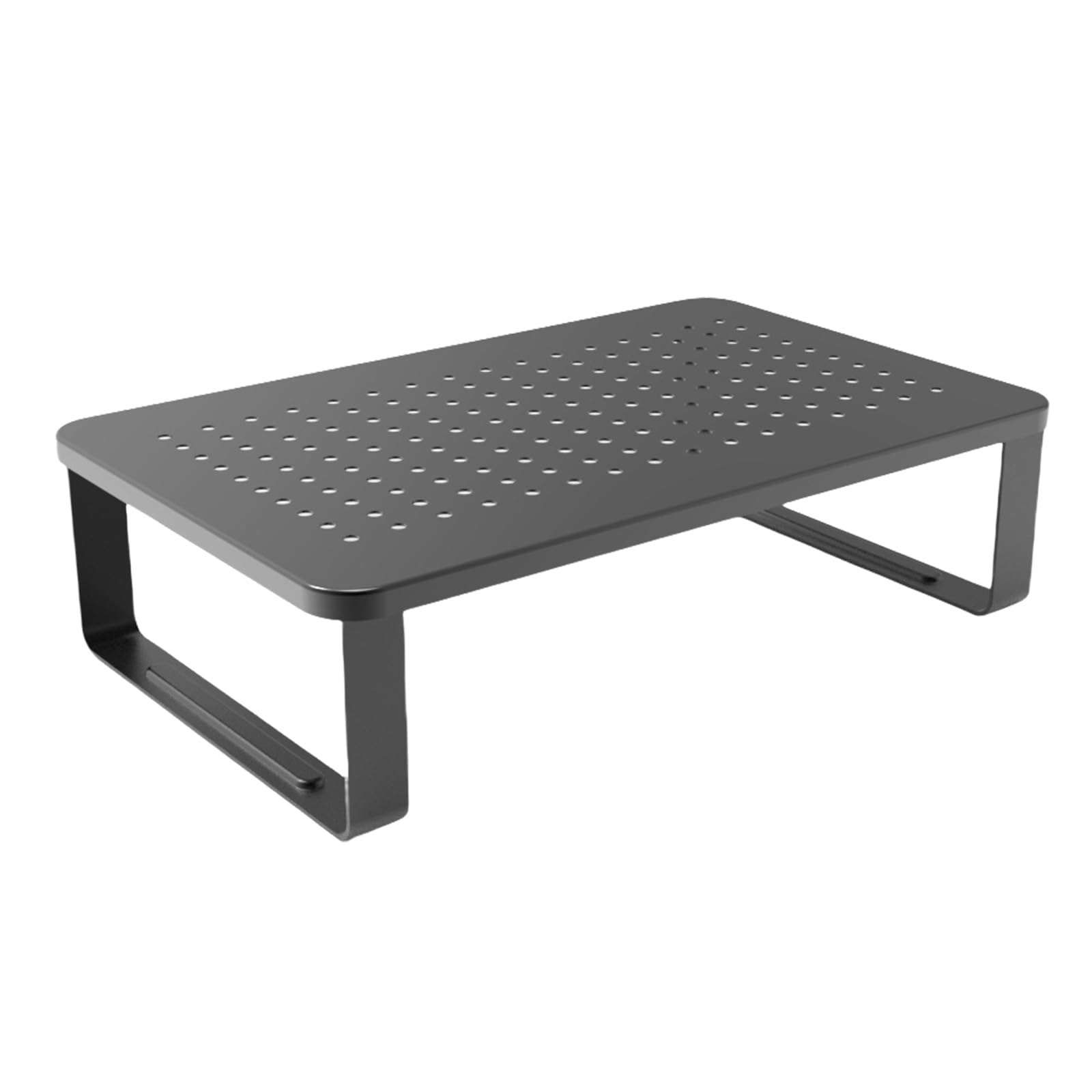 Supporto per schermo con cassetto di ventilazione, portapenne, supporto per laptop in metallo con organizer da scrivania laterale per stampante portatile