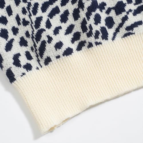 Men's Beige Knitted T-Shirt Short Sleeve, 1960s Mod Style Plant Pattern Crewneck Tops4