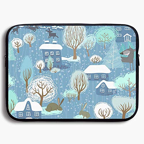 Preisvergleich Produktbild Sleeve Case BagWinter Seamless Vector Tragbare Trageschutzhülle