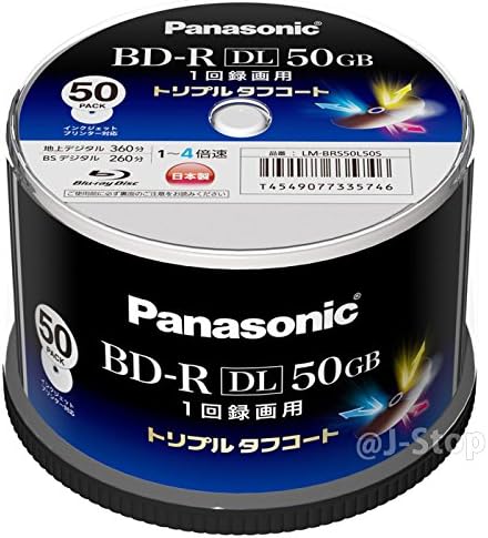 Amazon.co.jp: Panasonic 録画用6倍速ブルーレイディスク 25GB（追記型 
