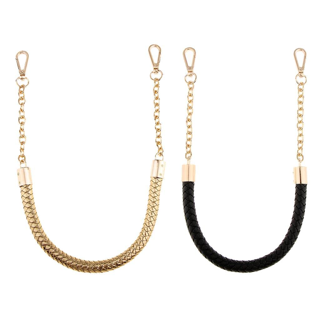 nivaa 2PCS Women's PU Leather Braided Bag Strap Handle DIY Bag Chain Replacement-picture-36