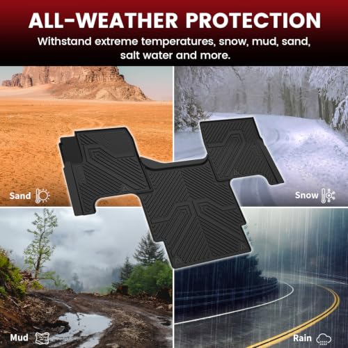 Image of LASFIT Floor Mats for Volvo VNL 2004‑2018 / Volvo VT 2006‑2010, ONLY for Automatic Transmission Semi‑Truck, All‑Weather Custom Truck Floor Liners, Anti‑Slip Easy‑to‑Clean Interior Protection