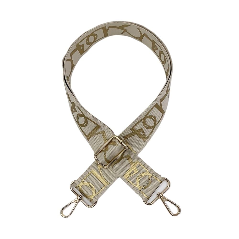 Regulowane pasy bagażowe z klamrą, Regulowany pasek do torby na ramię Crossbody Multicolor(Beige Gold)