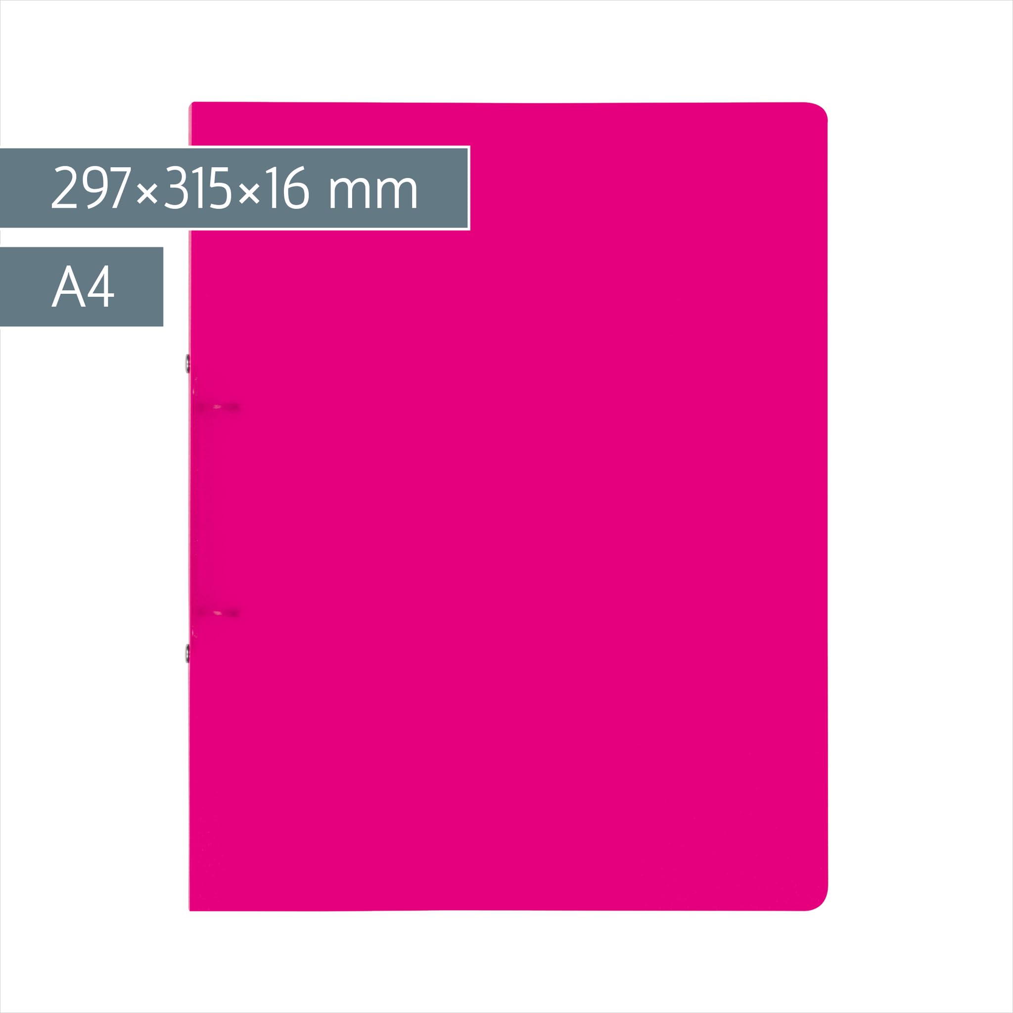 Brunnen Fact 106551626 Presentation Ring Binder Folder 2 Rings 16 mm Size A4, pink - Image 2