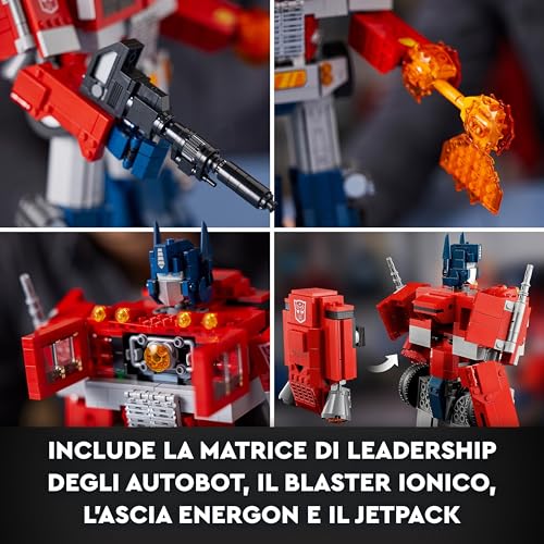 Icons Optimus Prime, Modellino da Costruire 2in1 del Leader dei Transformers, da Modalità Camion a Robot, Set da Collezione per Adulti, Idea Regalo per Uomo, Donna, Lui o Lei 10302 - Lego - Immagine 3