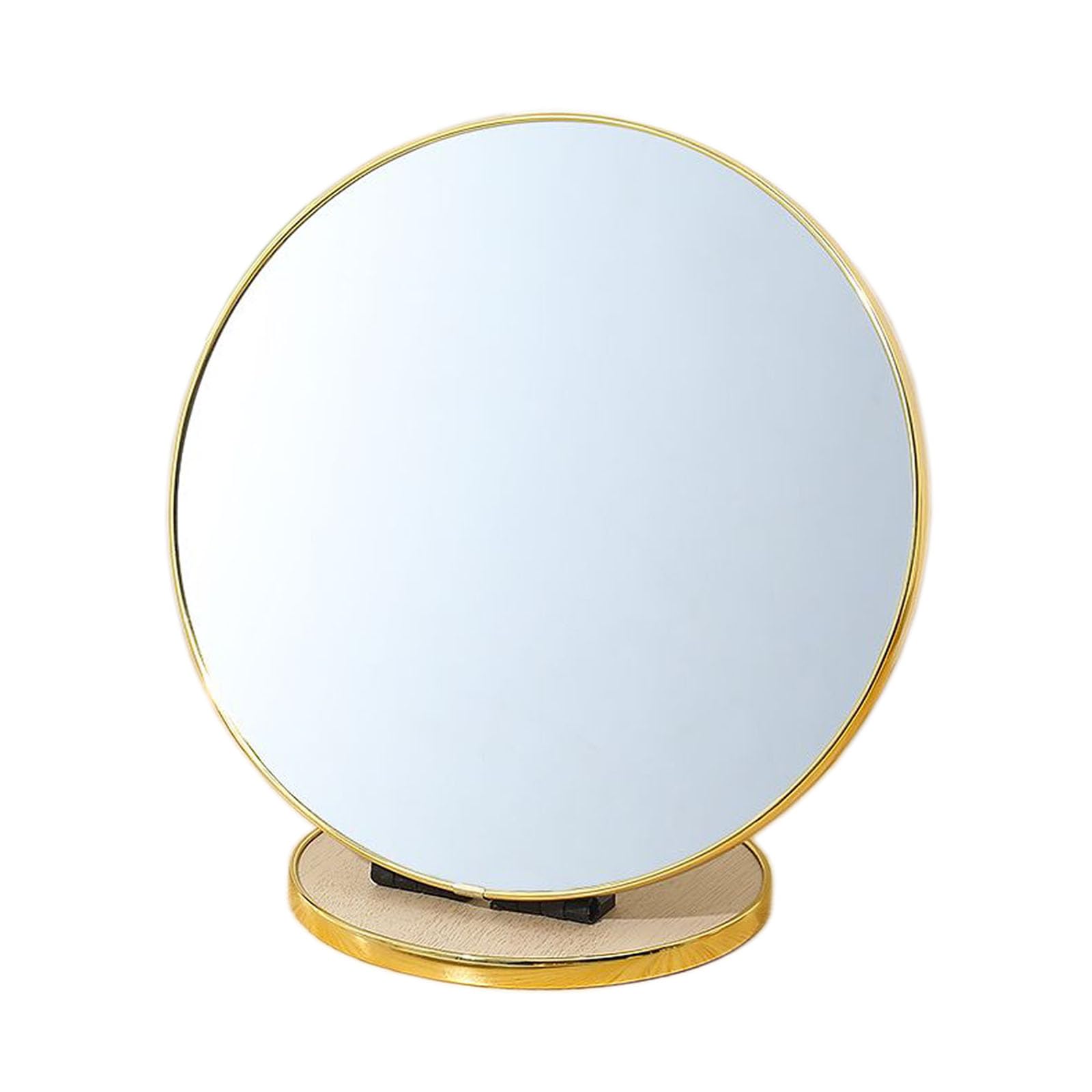 Numjeg Countertop Vanity Mirror Round Gold Tabletop Small Makeup Mirror ﻿Desktop Foldable Dormitory Home Bedroom Makeup Mirror Tabletop Mirrors for Vanity Dresser, Bathroom