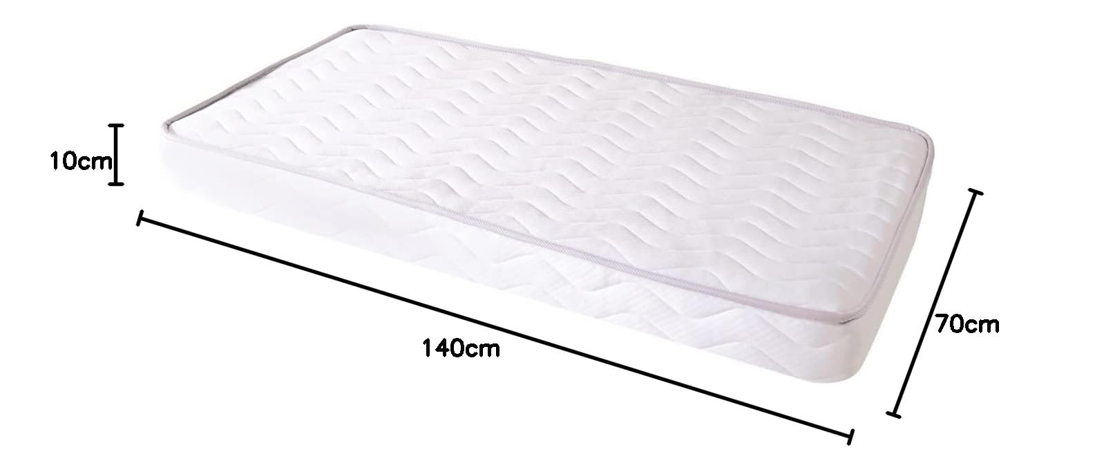 TINÉO - Matelas Climatisé 70x140x10cm - Matelas Bébé - Climatisé - 1 Face Été - 1 Face Hiver - Sans Traitement - Densité 20 kg/m3 - Fabriqué En France