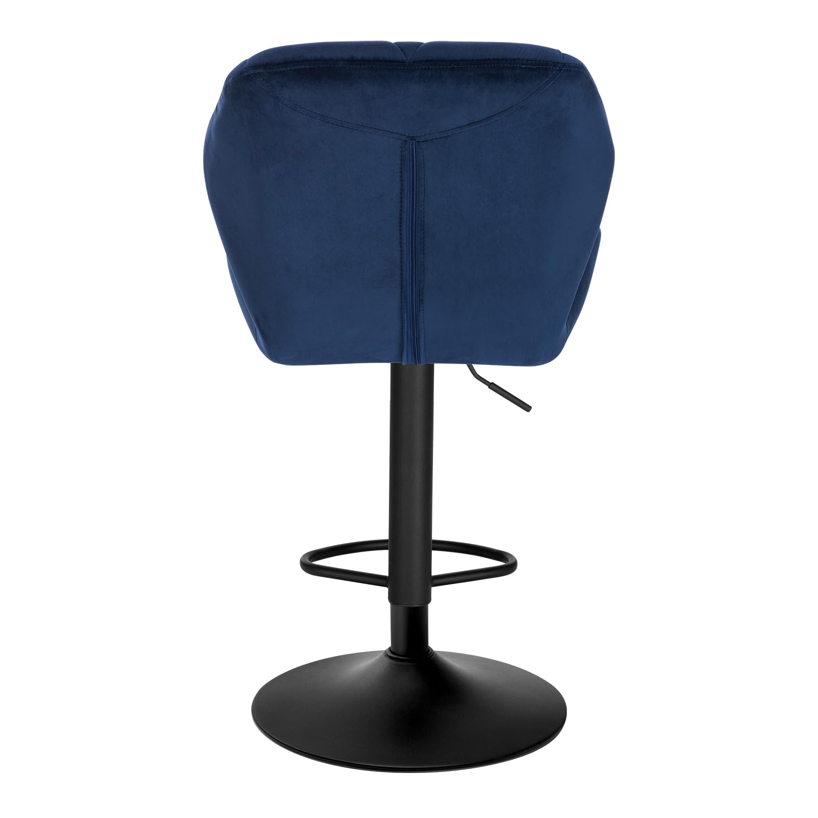 WOLTU 2X Taburete de Bar con Respaldo Regulables en Altura, con Asiento Acolchado Terciopelo Azul