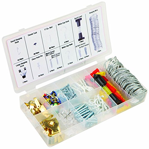 Image of New Set of Home Improvement Hardware 201 Piece Picture Frame and Mirror Hanging Shop Garage Storage Box Mechanics Tool