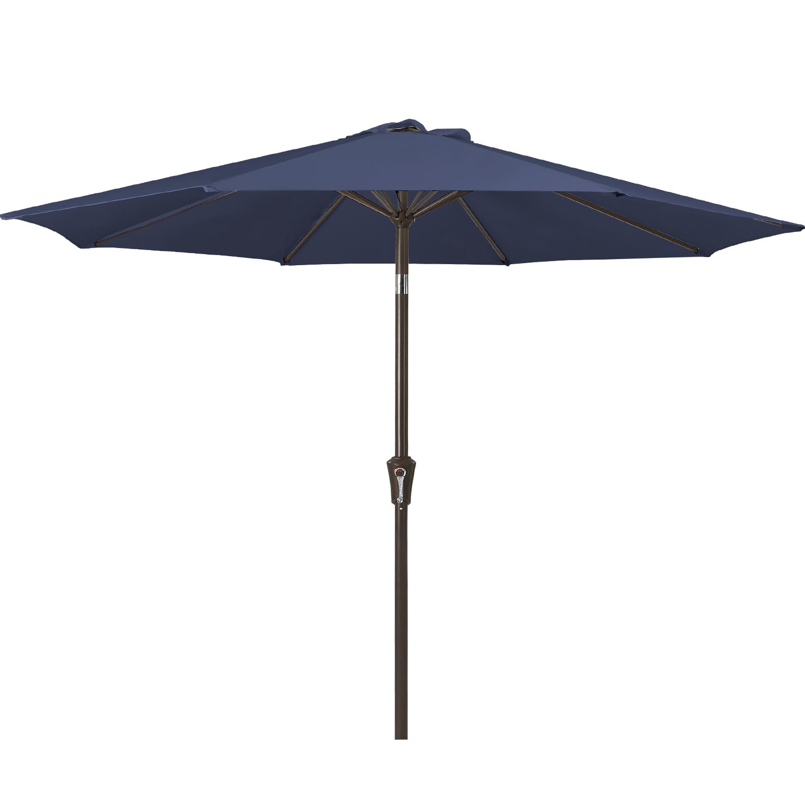 JEAREY 9FT Outdoor Patio Umbrella Outdoor Table Umbrella with Push Button Tilt and Crank, Market Umbrella 8 Sturdy Ribs UV Protection Waterproof for Garden, Deck, Backyard, Pool (Purplish Blue)