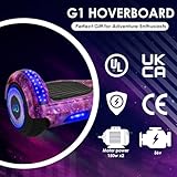 Gift Gadgets G1 Galaxy Pink Hoverboard & Hoverkart Bundle | Self-Balancing 6.5" Scooter with LED Lights & Bluetooth | Hoverboard and Kart Bundle | Hoverboard Go Kart Bundle for Kids, Teens, and Adults - Image 5