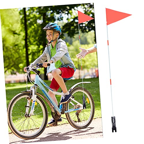 MOTHNUR 2sätze Sicherheitswimpel Für Kinderfahrräder Hohe Sichtbarkeit Doppelseitige Flagge Einfach Zu Montieren Geeignet Für Achsen Und Gepäckträger Robustes Material Leuchtendem