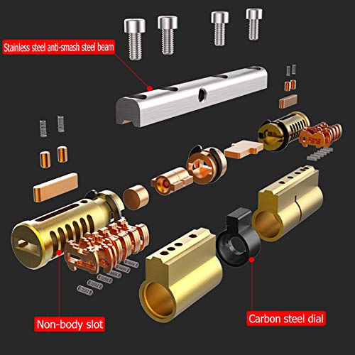 Wkładka bębenkowa. 10 kluczy Wymiana zamka Klamka do drzwi wejściowych klasy C Cylinder Defiant Double Cylinder Lock(65mm)