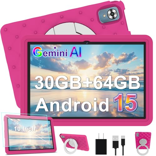 Kinder Tablet 10 Zoll Android 15 mit 30GB RAM +...