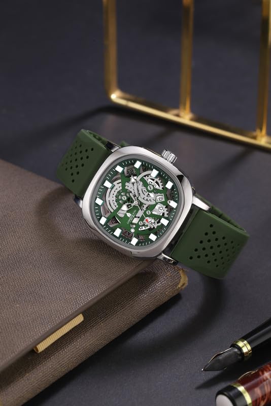 London Fog Strand Automatic Watch for Men, Silver - Image 4