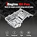 AngyMeck Aluminum Engine Oil Pan Sump with Drain Plug Compatible with Honda Civic 2011 2010 2009 2008 2007 2006 1.8L Replace #264-382, 11200-RNA-A00