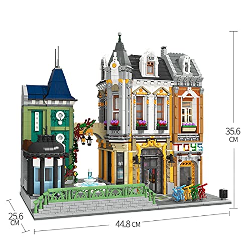 Mocdiy Haus Bausteine, Spielzeugladen Architektur Modell Bausatz, 5290+Teile Europäische Straßenansicht Modular Building… – Bild 8