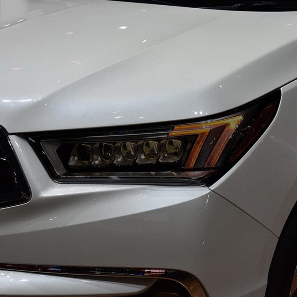 2 Pezzi Auto Faro Tinta Nero Pellicola Protettiva Vinile Protezione Adesivo TPU Trasparente, per Accessori Acura MDX 2017-2020