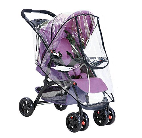 Universal Stroller Rain Cover Advanced Rainproof Dustproof Windproof Pushchair Stroller Buggy Pram Large Throw Over Rain Cover Umbrella with Canopy and Zipper Door for Carrycots Prams โ image 1