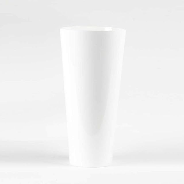 Acrylic Conical Vase - White - 35 centimetre