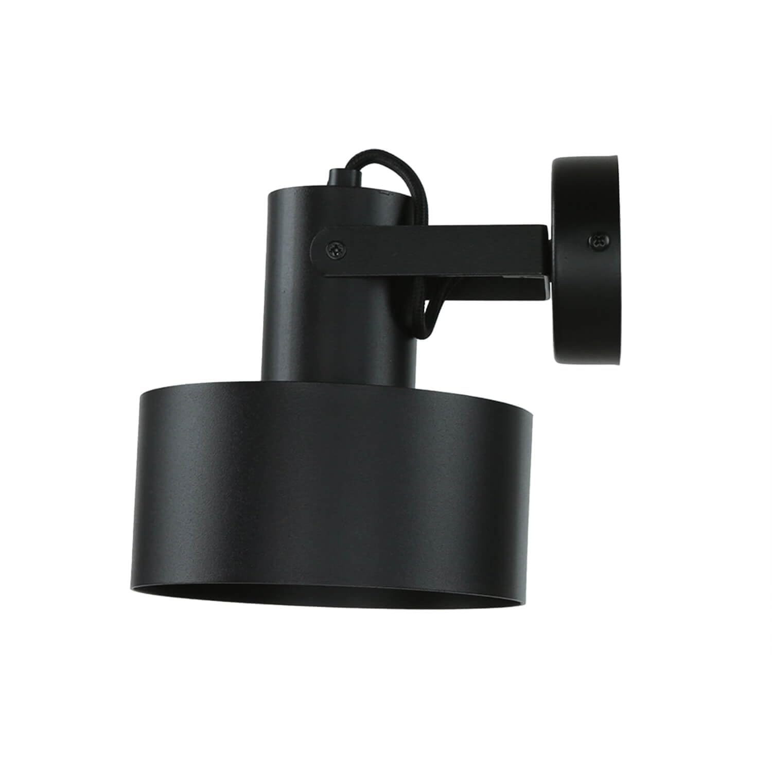 Faretto da parete per interni in acciaio nero E27 stile industriale paralume mobile corridoio soggiorno lampada da parete applique orientabile