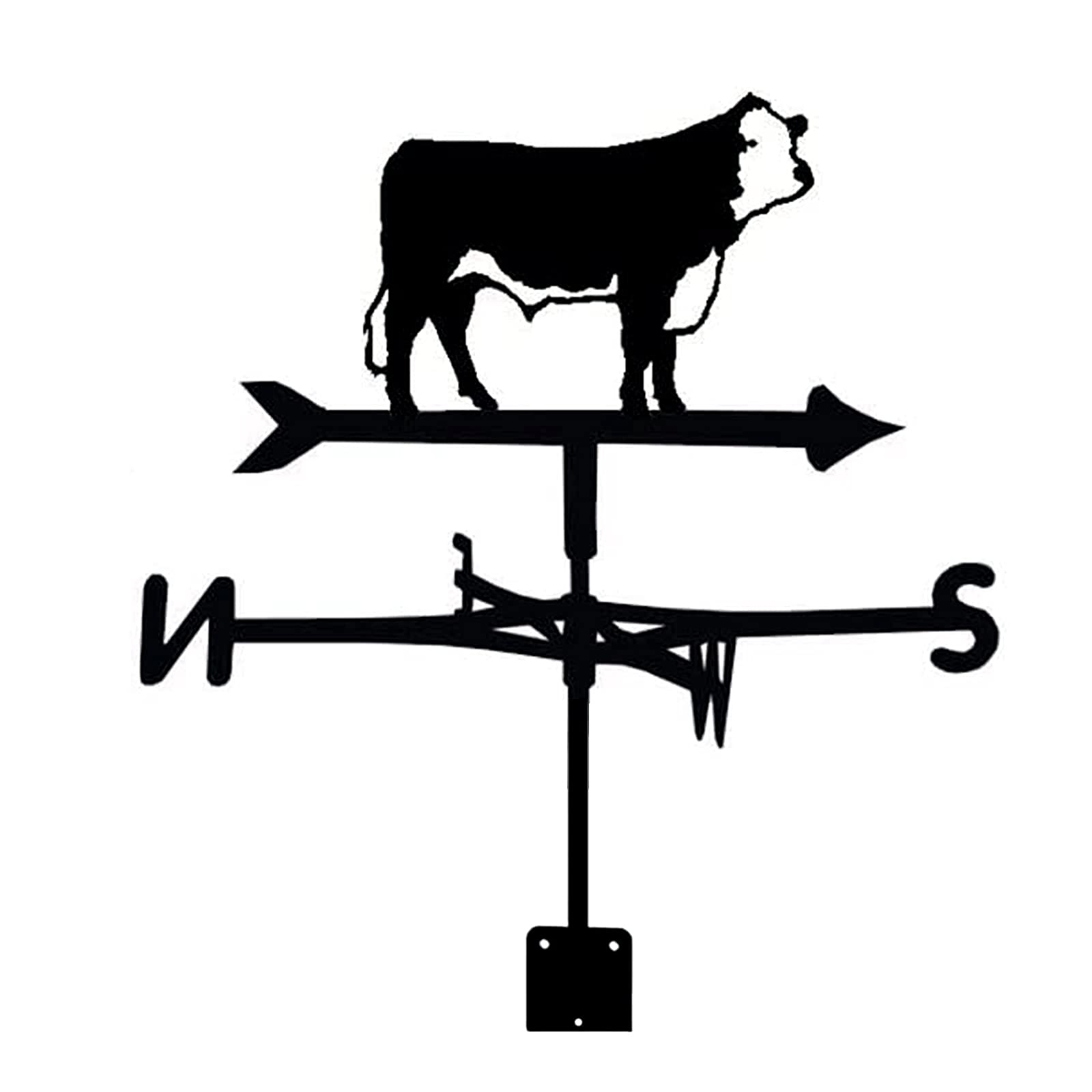 TAXXII Metal Bracket Wind Vane For Yard Stainless Steel Farm Retro Weathervane Direction Indicator, Measuring Tools