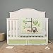 4 PCs Owl Squirrel Theme Nursery Crib Bedding Set Baby Boy 1 Quilt 1 Fitted Sheet 1 Skirt 1 Diaper Storage Bag Cot Bedding Set