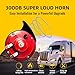 air horn truck train horns130-decibel, 12-volt electric snail waterproof high-pitch dual horns, suitable for car, truck, motorcycle modification, bicycle and boat accessory (Red) kaishield