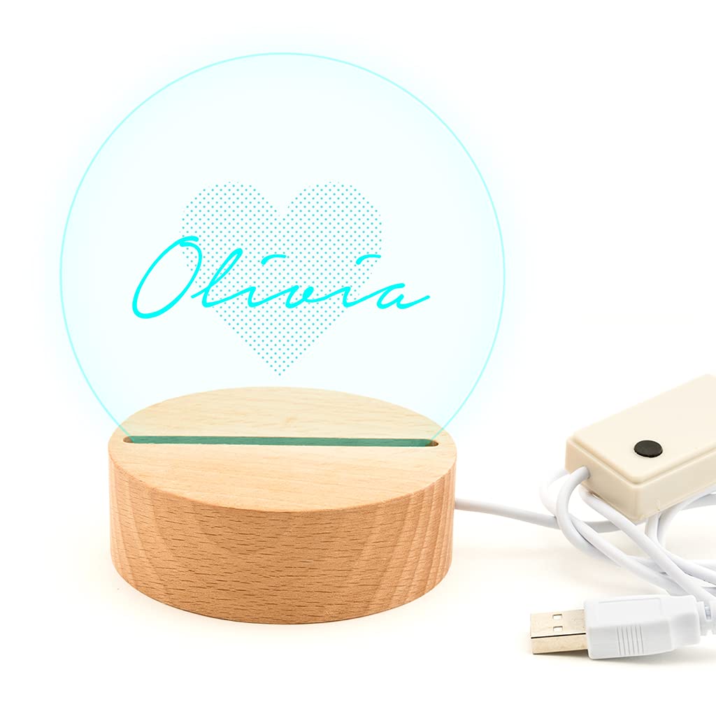 Personalised Mini LED Desk Lamp for Children - Unique Birthday Gifts for Boys Girls - Night Light for Kids - Bedside Table Room Decor - 7 Light Colour Options