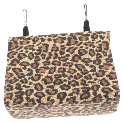 Toddmomy Small Animal Hamster House Bed Warm Hanging Nest for Rats Squirrels and Guinea Pigs Leopard Print Cozy for Indoor and Outdoor Use