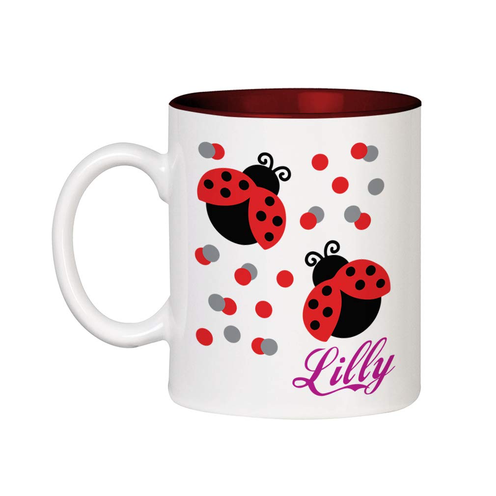 Taza De Cerámica Texto personalizado: Dos lindas mariquitas Taza De