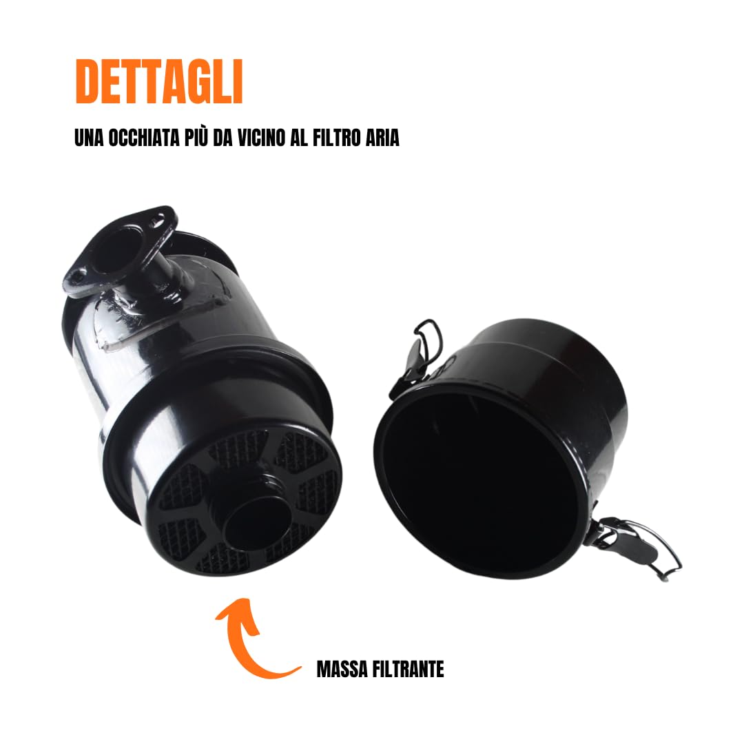 Filtro Aria Completo a Bagno d’Olio compatibile per Lombardini 6LD325 6LD360 6LD400 6LD435 LDA520 LDA530